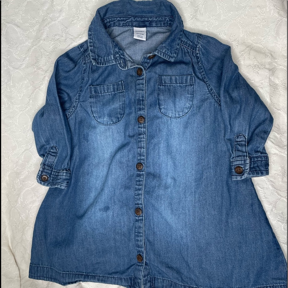 Old Navy 12-18 month chambray button down dress